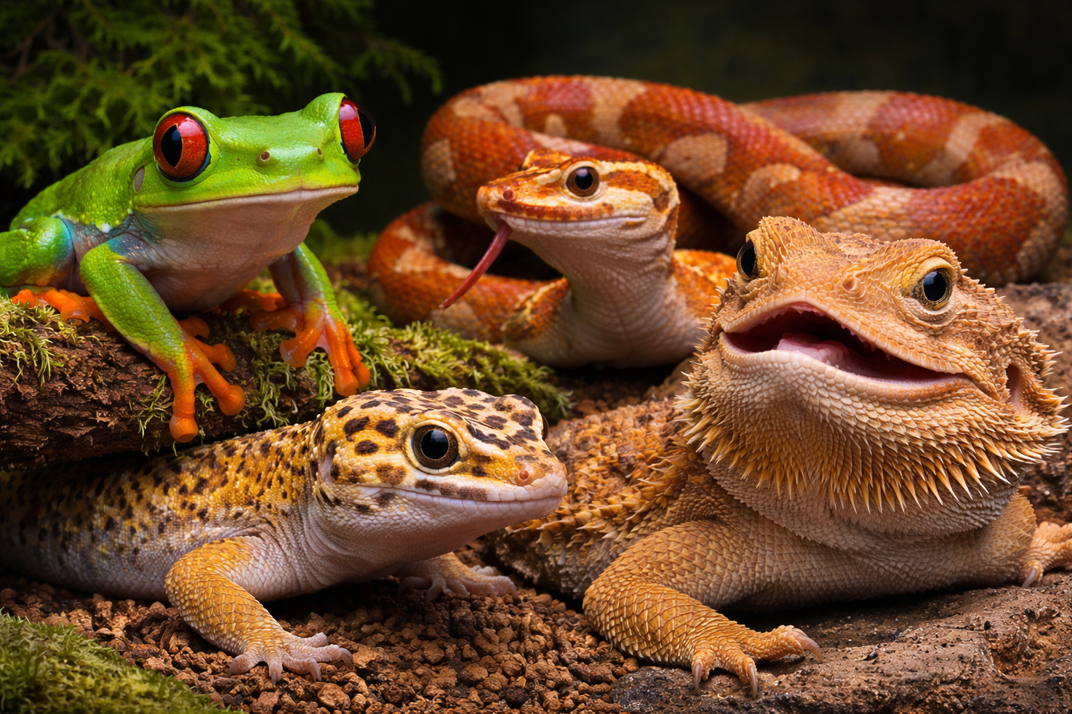 Healthy reptiles and amphibians available from Wabash River Reptiles and Aquatics